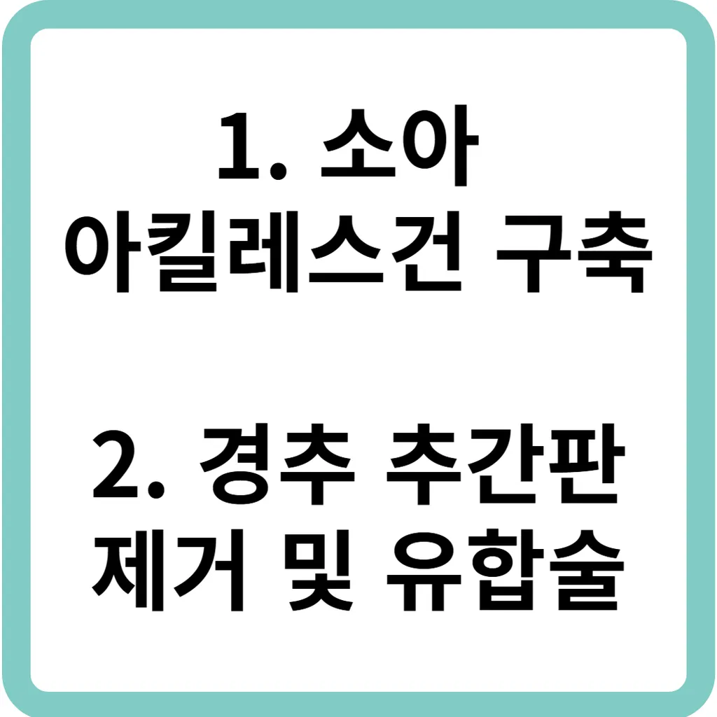 소아 특발성 아킬레스건 구축, 전방 경추 추간판 제거 및 유합술.png