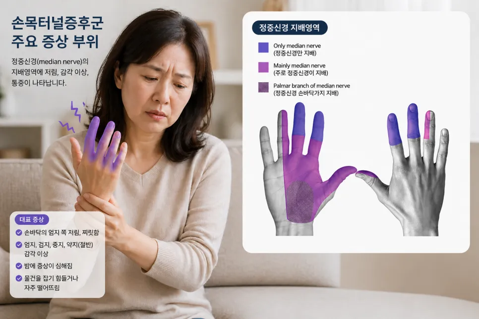 [초음파] 손끝저림 손저림, 수근관증후군(손목터널증후군) 초음파 기준값 어디까지 믿어야 할까?