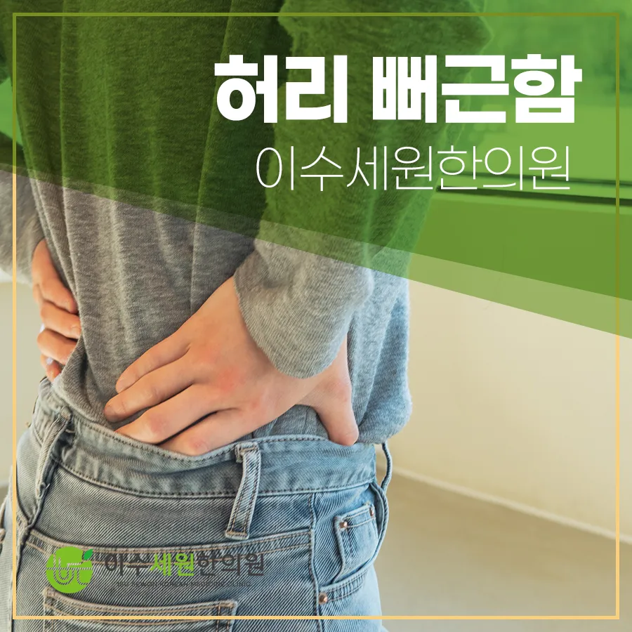 허리뻐근함 관리를 해준다면