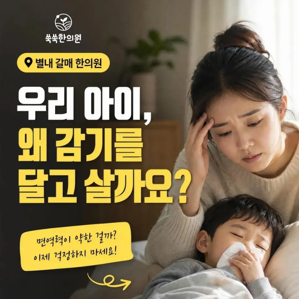 별내 소아한의원 감기에 자주 걸리는 아이, 면역력이 문제일까요? 원인과 관리법