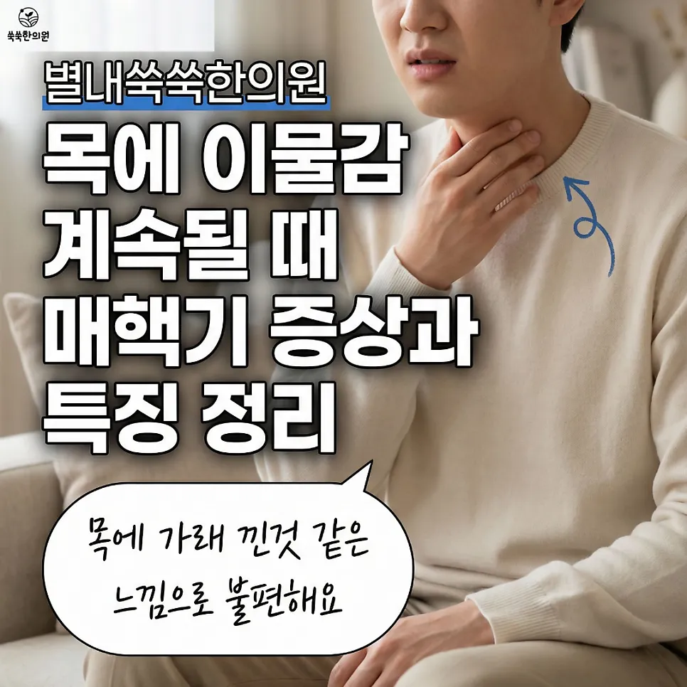 목에 이물감 계속될 때 매핵기 증상과 특징 정리