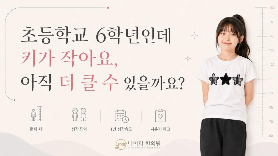 초등학교 6학년인데 키가 작아요,
아직 더 클 수 있을까요?