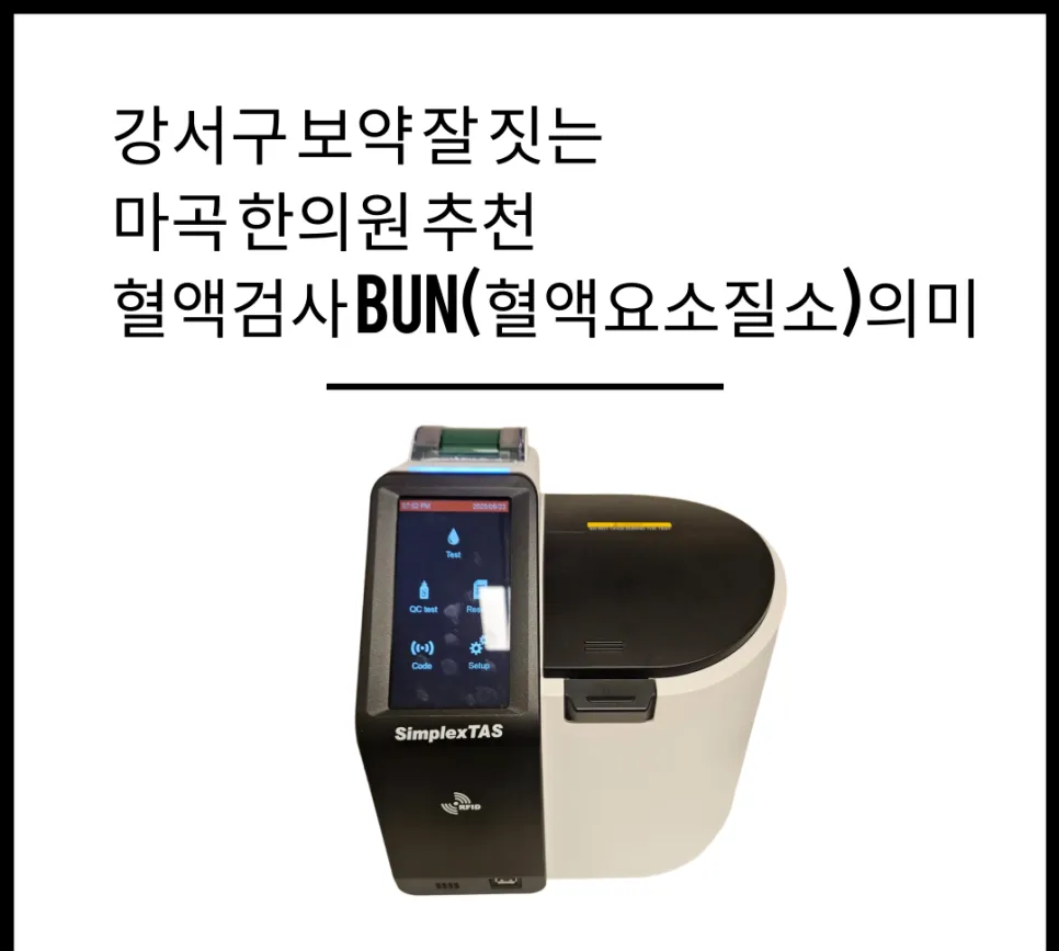 강서구 보약 잘 짓는 마곡 한의원 추천 혈액검사 BUN(혈액요소질소)의미
