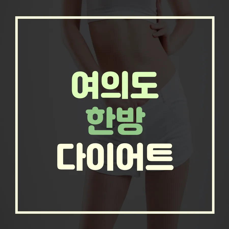 여의도한방다이어트 체질에 맞는 처방으로