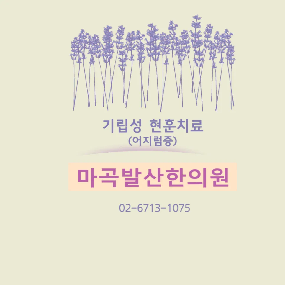 발산역 야간진료 한의원 기립성 현훈 한약