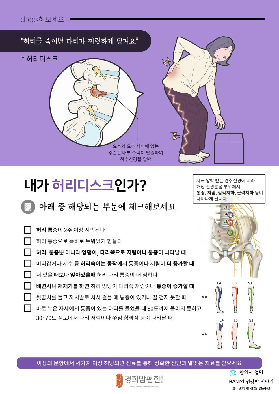 아주대 허리통증 한의원 협착증과 디스크도