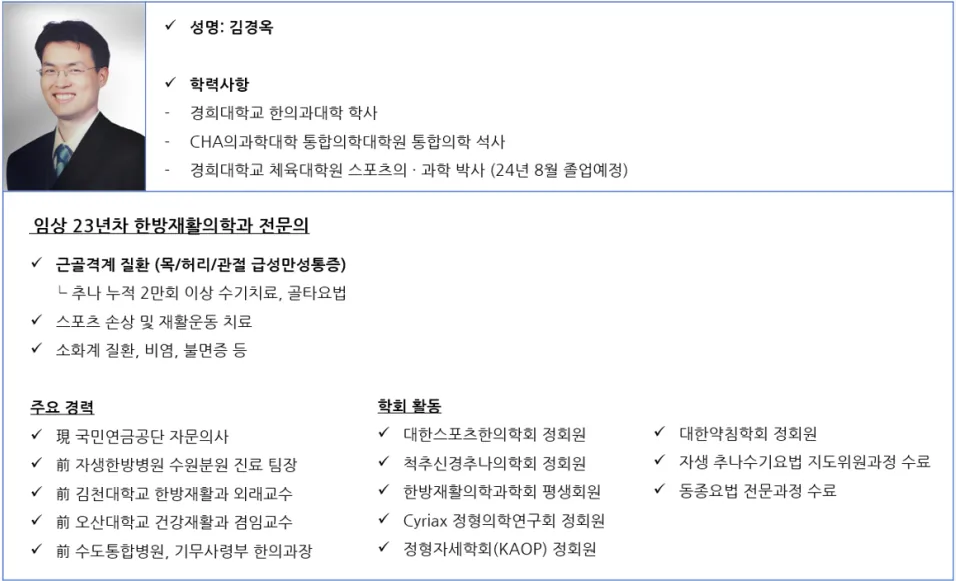 통증 원인부터 치료하는 동탄 경희스토리한의원 옥원장입니다 (진료철학 및 약속)
