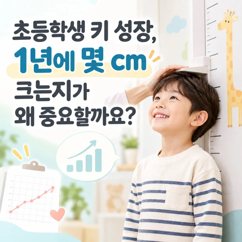 초등학생 키 성장, 1년에 몇 cm 크는지가 왜 중요할까요?