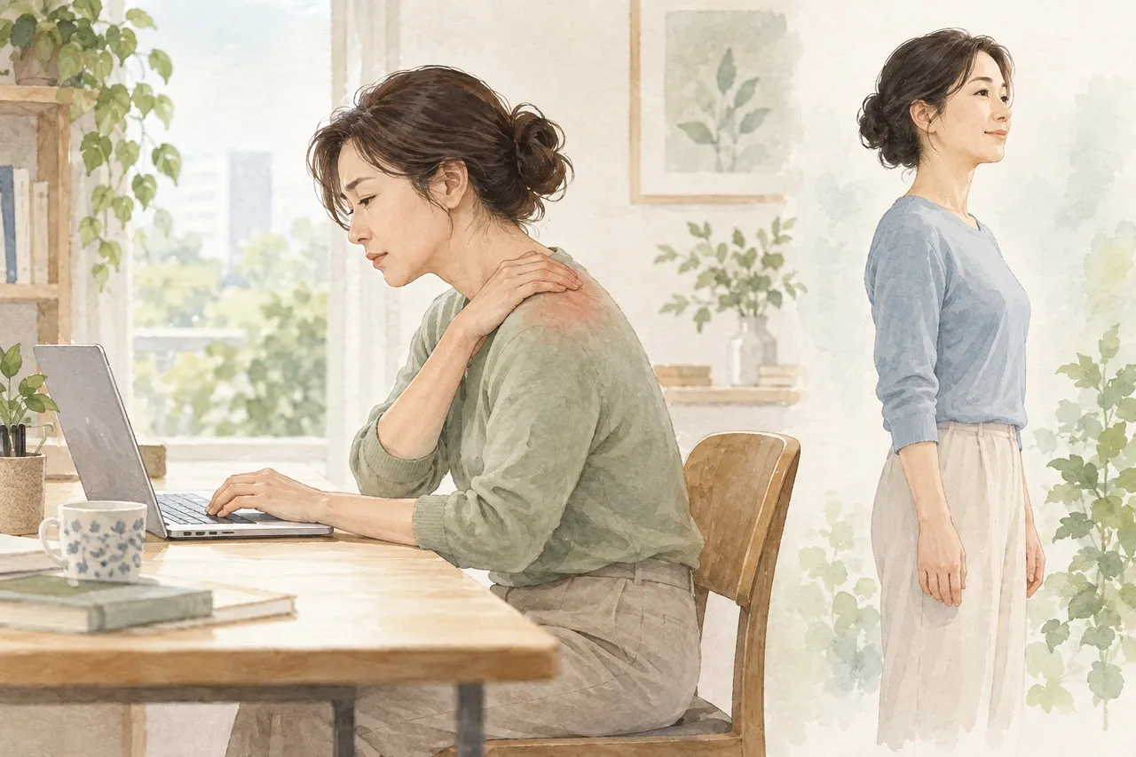책상 앞 어깨 불편과 편안한 자세-3.png