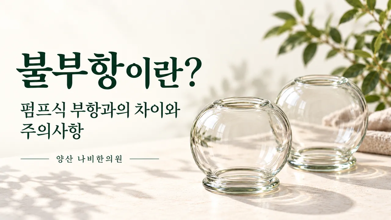 불부항 안내와 유리 부항컵.png
